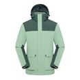 thumbnail image 1 of Dagegui Men's Ski Jacket 3 in 1 Waterproof Warm Coat Hooded Winter Outdoor Hiking Windbreaker Jackets with Pockets Green L, 1 of 7