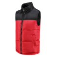 thumbnail image 1 of Dagegui Men's Sleeveless Stand Collar Vest Fall Outerwear Quilted Vests Casual Color Block Winter Warm Jacket Red XXXL, 1 of 2