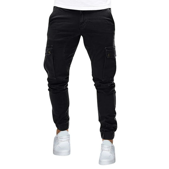 Dagegui Men's Slim Fit Cargo Pants Casual Elastic Waist Tactical Pants with Multi Pockets Fashion Outdoor Jogger Tapered Pants Long Pants Prime Day Deals Today