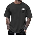 thumbnail image 1 of Dagegui Men's Summer T-Shirt Short Sleeve Tops Casual Loose Fit Tees Palm Tree Graphic Tops Big and Tall Crewneck Daily T Shirts Dark Gray S, 1 of 4