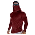 thumbnail image 1 of Dagegui Men's Sun Hoodie with Face Mask Protection UPF 50+ UV Long Sleeve Shirt Summer Rash Guard Performance Fishing Hiking Shirts Wine L, 1 of 3