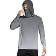 thumbnail image 1 of Dagegui Men's Sun Protection Hoodie Shirt UPF 50+ Rash Guards Long Sleeve UV Outdoor Fishing Running Athletic Shirts with Face Mask Dark Gray M, 1 of 7