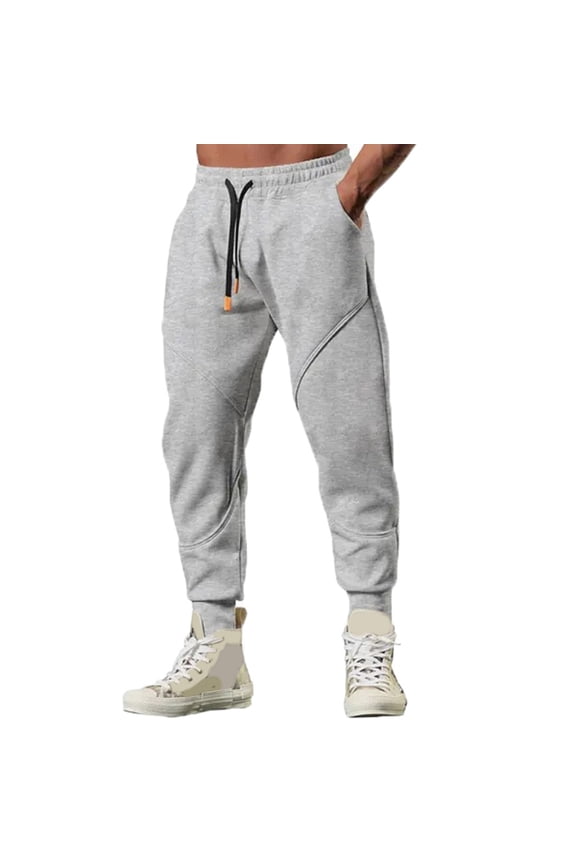Men's Sweatpants Tapered Jogger Active Training Pants Big and Tall Elastic Waist Sweatpant Slim Fit Fall Running Workout Pant Trousers Clearance Sale Gray 3XL