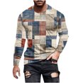 thumbnail image 1 of Dagegui Men's Vintage Tops Distressed Print Long Sleeve T Shirts Casual Crewneck Pullover Tees Big and Tall Sport Workout Blouse Outdoor Active Shirt Blue,XXL, 1 of 5