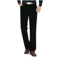 thumbnail image 1 of Dagegui Men's Work Pants No Belt Corduroy Straight Leg Pants with Pockets Black L, 1 of 6