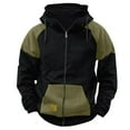 thumbnail image 1 of Dagegui Mens Athletic Hoodies Full Zip Up Sweatshirt Jackets Drawstring Hooded Long Sleeve Outdoor Active Sweatshirts with Pockets Green XXL, 1 of 4