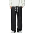 thumbnail image 1 of Dagegui Mens Baggy Jeans Drawstring Elastic Waist Wide Leg Jean Casual Loose Everyday Work Pants Black 3XL, 1 of 5