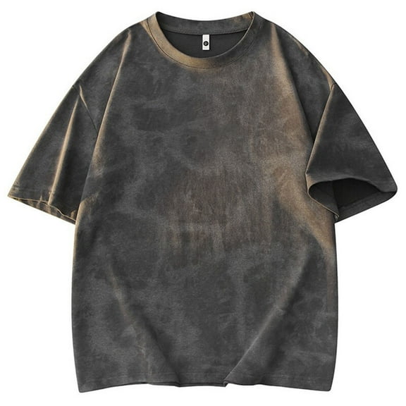 Dagegui Mens Baggy T-Shirts Casual Crewneck Short Sleeve Summer Tops Loose Fit Sport Tees Men's Oversized T Shirts on Sale Dark Gray M