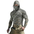 thumbnail image 1 of Dagegui Mens Camouflage UPF Shirt Lightweight Sun Protection Fishing Hoodies with Face Mask Breathable Quick Dry T-Shirt for Outdoor Work 003 Camouflage XXXL, 1 of 9
