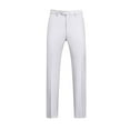 thumbnail image 1 of Dagegui Mens Casual Dress Pants Solid Color Straight Leg Work Pants Business Office Trousers with Pockets White 2XL, 1 of 3