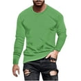 thumbnail image 1 of Dagegui Mens Crew Neck Long Sleeve Shirts Big and Tall Athletic Tee Fall Pullover Slim Fit Activewear Tops Mint Green S, 1 of 5