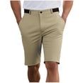 thumbnail image 1 of Dagegui Mens Golf Shorts Summer Elastic Waist Slim Fit Business Work Shorts with Pocket Khaki S, 1 of 7