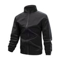 thumbnail image 1 of Dagegui Mens Hiking Jackets Stand Collar Windbreaker Softshell Jacket Fall Windproof Zip Up Coat with Pockets Black L, 1 of 4
