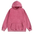 thumbnail image 1 of Dagegui Mens Hooded Sweatshirts with Pockets Cotton Long Sleeve Hoodies Casual Loose Fit Sport Shirt Pullover Tops Hot Pink XL, 1 of 2