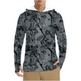thumbnail image 1 of Dagegui Mens Long Sleeve Sun Shirts UPF 50+ Rash Guard Hoodies Quick Dry UV Protection Hooded Shirts for Running Hiking Travel Dark Gray S, 1 of 8