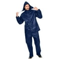 thumbnail image 1 of Dagegui Mens Rain Suits 2 Piece Set Long Sleeve Waterproof Hooded Raincoat and Pants Sets Solid Color Back Reflective Rainsuits Navy 2XL, 1 of 7