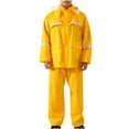 thumbnail image 1 of Dagegui Mens Rain Suits 2 Piece Set Long Sleeve Waterproof Protective Raincoats and Pants Sets Reflective Outdoor Safty Rainsuits Yellow 4XL, 1 of 4