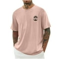 thumbnail image 1 of Dagegui Mens Short Sleeve Tops Palm Tree Graphic T-Shirts Casual Loose Fit Summer Shirts Lightweight Everyday & Work Tops Pink XL, 1 of 4
