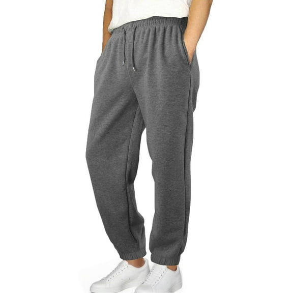 Dagegui Mens Sport Pants Baggy Drawstring Elastic Waist Sweatpants Casual Loose Fit Running Athletic Joggers with Pockets Dark Gray S