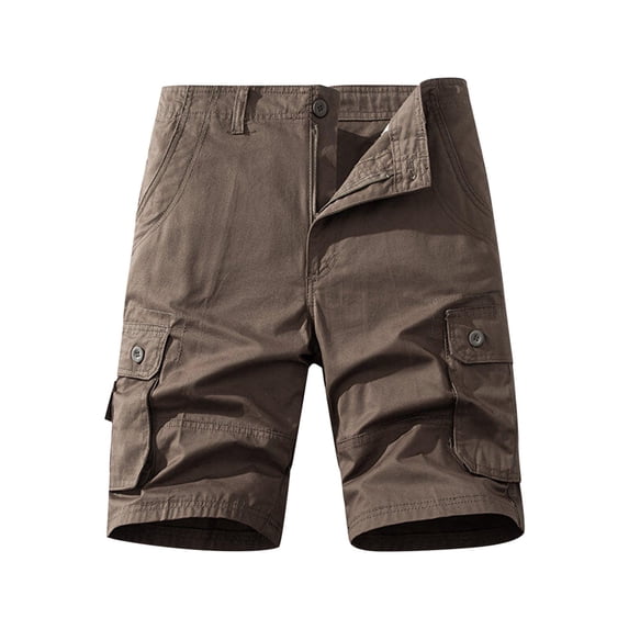Dagegui Mens Straight Leg Cargo Shorts Lightweight Summer Outdoor Work Shorts Multi-Pocket Hiking Athletic Shorts Coffee S