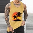 thumbnail image 1 of Dagegui Mens Tank Tops Summer Beach Casual Tees Fashion Sleevelees Round neck Vest Big And Tall Loose Fit Muscle Tanks Sunset Print Tees, 1 of 5