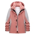 thumbnail image 1 of Dagegui Mens Waterproof Windbreaker Jackets Detachable Hooded Zip Up Jacket with Pocket Winter Outdoor 3 in 1 Coats Gray XXL, 1 of 9