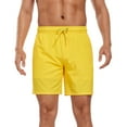 thumbnail image 1 of Dagegui Quick Dry Beach Shorts for Men Drawstring Elastic Waist Swimming Surfing Trunks with Liner Yellow XXXL, 1 of 7