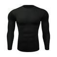 thumbnail image 1 of Dagegui Quick Dry Shirts for Men Long Sleeve Crewneck T-Shirts Lightweight Workout Trainning Shirt Stretchy Tops Soft Milk Silk Fall Tees Black M, 1 of 3