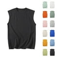 thumbnail image 1 of Dagegui Summer Tank Tops for Men Cotton Crewneck Sleeveless Pullover Tees Big and Tall Sport Tanks Solid Color Casual Loose Fit Undershirts Black 2XL, 1 of 3