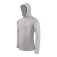 thumbnail image 1 of Dagegui Sun Protection Mens Long Sleeve Hoodie Shirt UV Quick Dry Gym Shirts Muscle Tee Lightweight UPF 50+ Running Workout Fitness T-Shirt Tops Gray XXL, 1 of 7