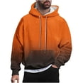 thumbnail image 1 of Dagegui Sweatshirts for Men Lightweight Running Athletic Tops Long Sleeve Hooded Pullover Trendy Gradient Color Hoodies with Pocket Orange XXXXL, 1 of 6
