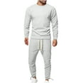 thumbnail image 1 of Dagegui Sweatsuits for Men 2 Piece Long Set Crewneck Pullover Sweatshirts with Sweatpants Sets Big and Tall Solid Color Casual Outfits Gray 2XL, 1 of 9