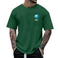 thumbnail image 1 of Dagegui T Shirts for Man Palm Tree Printed Graphic Tees Casual Summer Beach Tops Short Sleeve Crew Neck Basic Tee Shirt Today Sales Green,M, 1 of 5