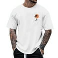 thumbnail image 1 of Dagegui T Shirts for Man Palm Tree Printed Graphic Tees Casual Summer Beach Tops Short Sleeve Crew Neck Basic Tee Shirt Today Sales White,S, 1 of 5