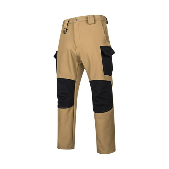 Dagegui Tactical Cargo Pants for Men Fleece Lined Work Pant Outdoor Running Training Hiking Pant Outdoor Joggers with Pockets Khaki XL