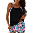 thumbnail image 1 of Dagegui Tankini Swimsuits for Women Tummy Control 2 Piece Bathing Suit Modest Swim Tank Tops with Boy Shorts Beach Swimwear Black S, 1 of 7