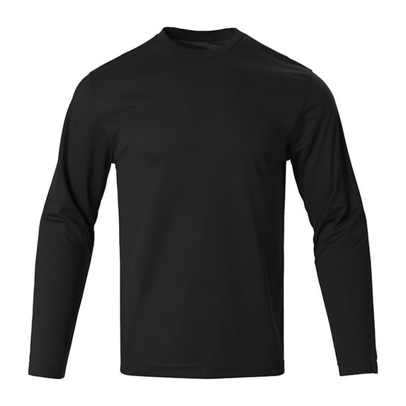Dagegui Mens Long Sleeve T-Shirts Lightweight Quick Dry Athletic Shirt Solid Color Casual Running Sport T Shirts Outdoor Sun Protection Tops Dark Gray XL