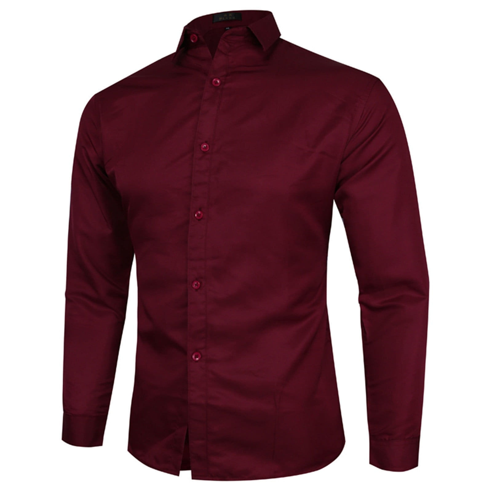 Dagegui Mens Cotton Dress Shirts Long Sleeve Button Down Tops Solid Color Basic Business Shirt Big and Tall Formal Work Shirts Fall Clothes Wine,XXXXL - Walmart.com Dagegui Mens Cotton Dress Shirts Long Sleeve Button Down Tops Solid Color Basic Business Shirt Big and Tall Formal Work Shirts Fall Clothes Wine,XXXXL - Walmart.com