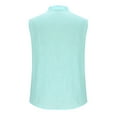 thumbnail image 1 of Dagegui Under $15 Sleeveless Shirts for Men Collared Button Down Tank Tops Summer Beach Basic Tanks with Chest Pockets Mint Green M, 1 of 4