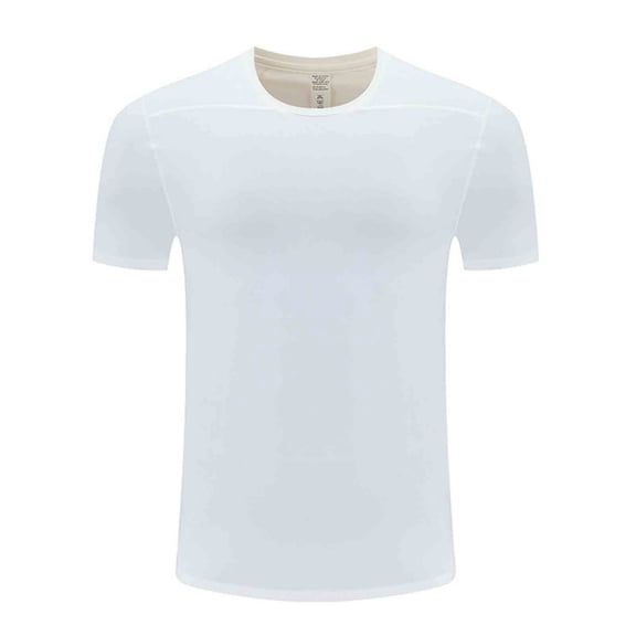 Dagegui White Men's Cooling Summer T-Shirts Short Sleeve Crew Neck T Shirt Quick Dry Moisture Wicking Running Training Tees 2X