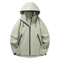 thumbnail image 1 of Dagegui Windbreaker Jacket for Men Lightweight Hooded Rain Coats Waterproof Windproof Outdoor Hiking Travel Windbreaker Beige S, 1 of 7