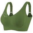 thumbnail image 1 of Dagegui Women's Bras 2X Seamless Lift Bras for Women Adjustable No Rims Gathering Underwear Full Coverage Wirefree Push Up Bra Green, 1 of 9