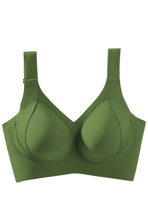 Women's Bras 3X Plus Size Bras for Women Adjustable Shape Lift Underwear Full Coverage No Rims Everyday Bra Green