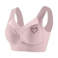 thumbnail image 1 of Dagegui Women's Bras L Plus Size Wirefree Bras for Women Seamless Full Coverage Lifting Bra Smooth Back Anti Sagging Underwear No Rims Pink, 1 of 8