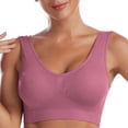 thumbnail image 1 of Dagegui Women's Bras L Womens Wireless Bras Comfy Removable Cup Sport Underwear Full Coverage Bralettes No Rims Watermelon Red, 1 of 8