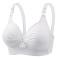 thumbnail image 1 of Dagegui Women's Fall Bras L Bras for Women Full Coverage Adjustable Strap Bra No Underwire Lift Bra Large Breasts Comfy Daily Wear Underwear White, 1 of 4