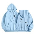 thumbnail image 1 of Dagegui Women's Oversized Hoodies Aesthetic Sun and Moon Graphic Sweatshirt with Pocket Long Sleeve Pullover Casual Loose Top Fall Clothes Light Blue S, 1 of 5