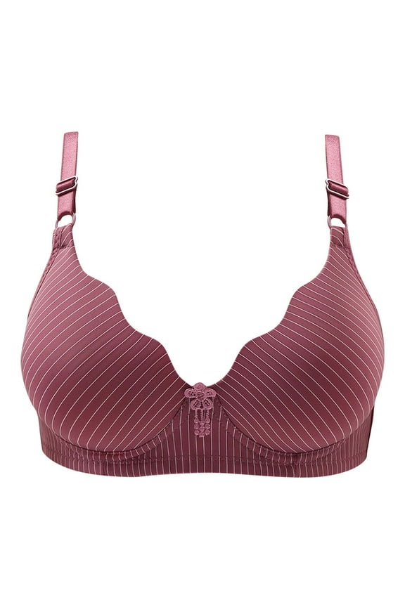 Womens Bras M Wireless Bra for Women Full Cup Anti Sagging Bralettes Adjustable Strap Push Up Bra Underwear Hot Pink