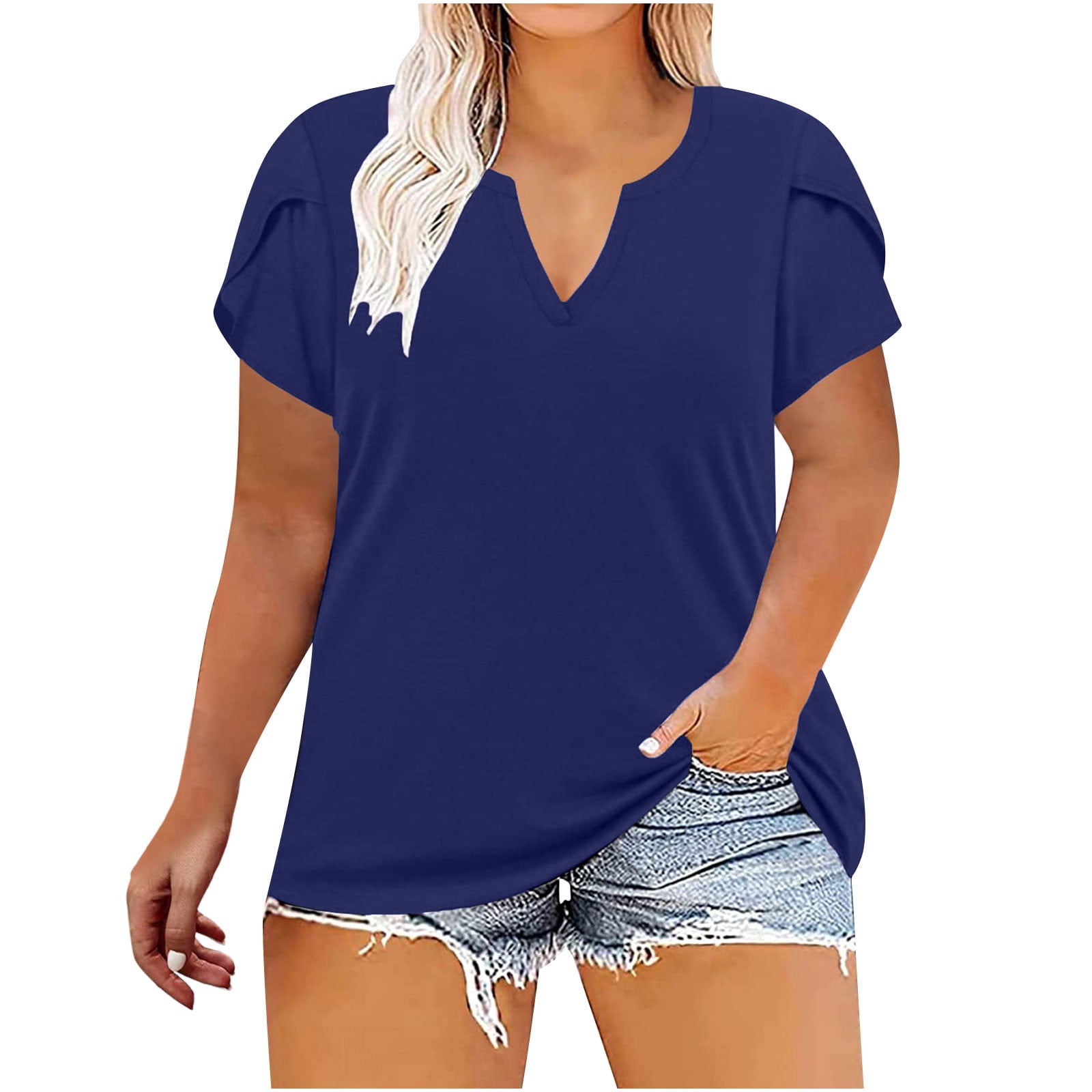 LUYAA Plus Size Women's T-Shirts - Loose Fit Short Sleeve Tops For Summer 2025