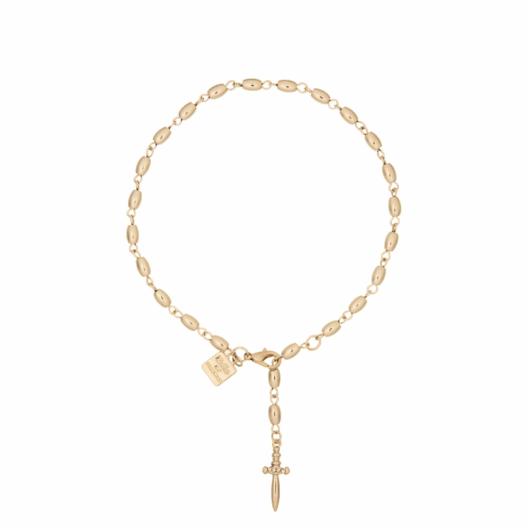 Bella by Thorne Dagger Dangle Adult Anklet, Gold, (Unisex)